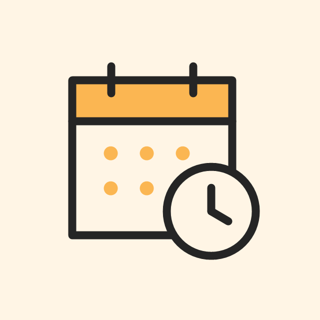 1. Zeit auswählen Kalender mit Uhr: Wunschtermin auswählen